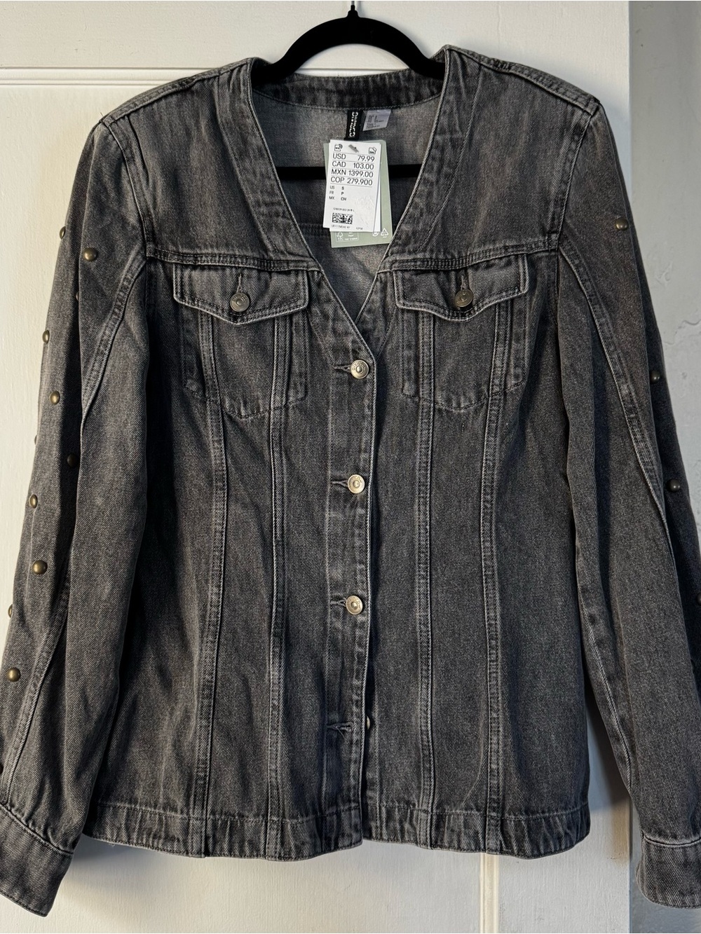 H&M Brand New Denim Button-Front Jacket